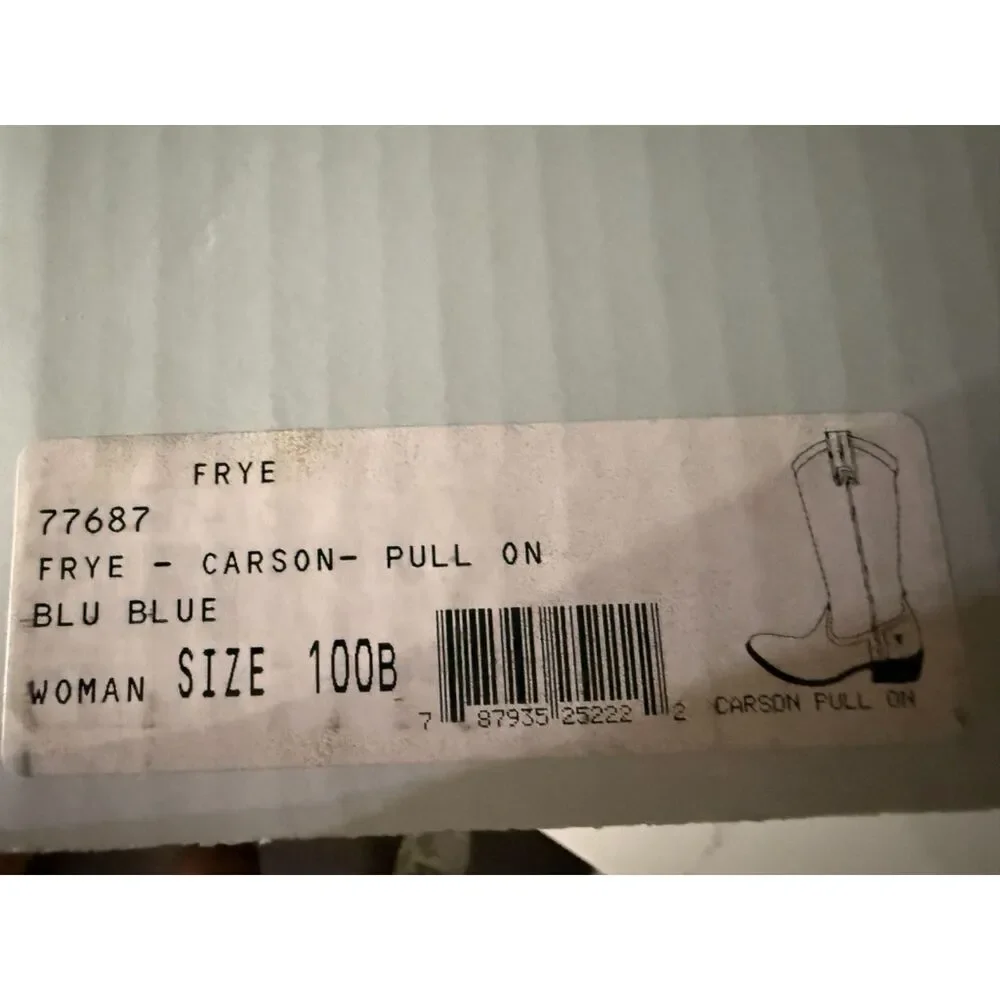 FRYE Carson Pull On Boots | BLUE Leather | Size 10B